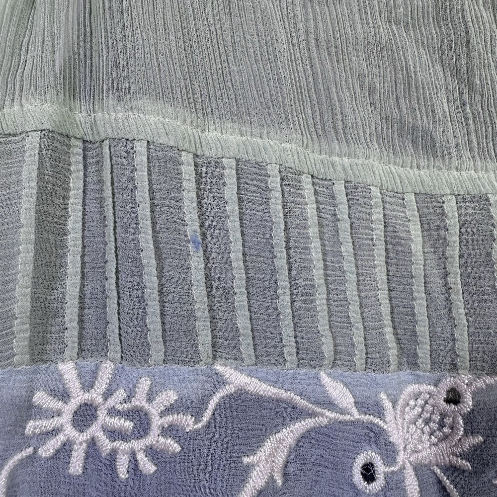 Boho Sheer Embroidered Top Sleeveless Beaded Lace Tiny by Anthropologie Size M - Picture 10 of 14